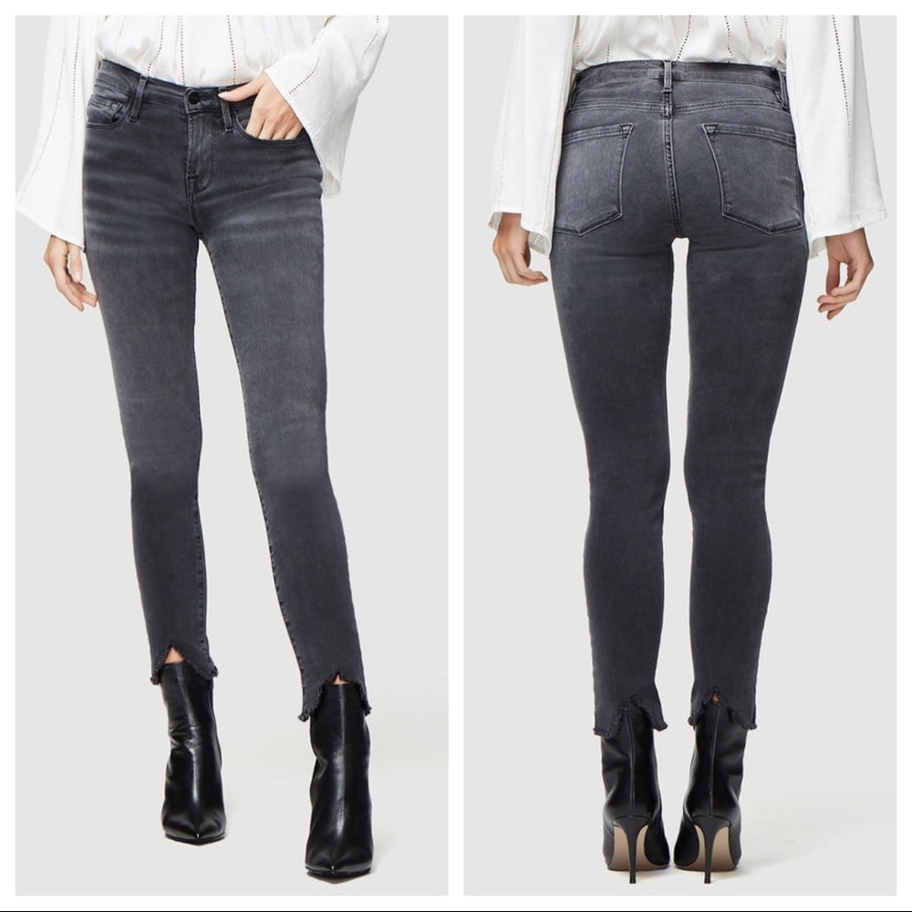 ⭐️ Frame Denim Le Skinny de Jeanne Triangle Hem Crop Skinny Jeans Tull 26